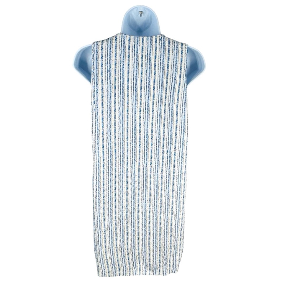 Tuckernuck NEW Ethereal Tweed Bianca Sleeveless Blue Stripe Mini Dress Size S - Picture 8 of 12